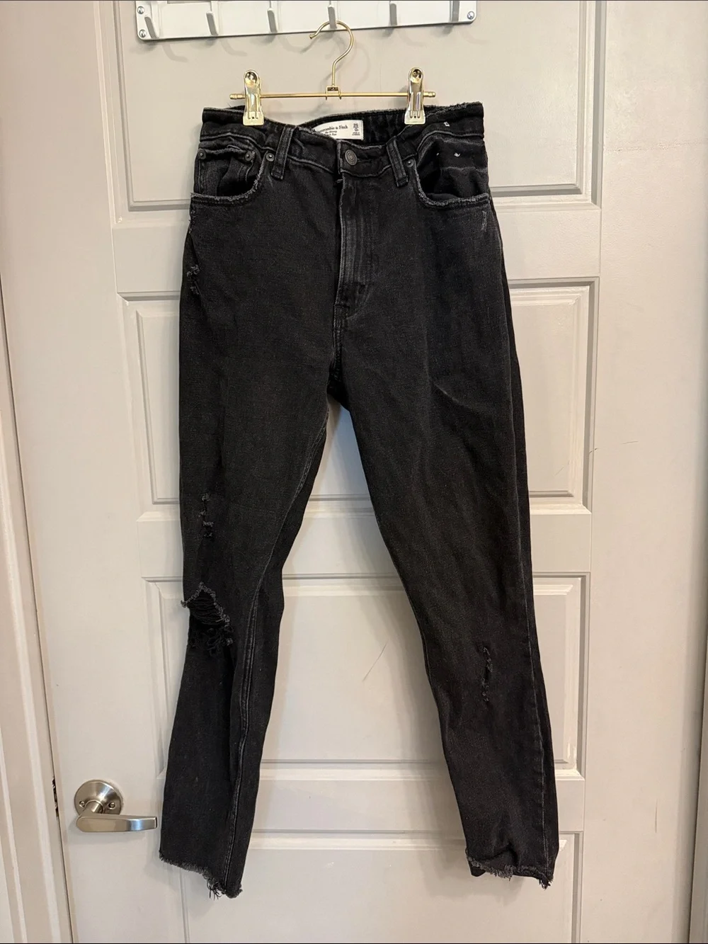 Abercrombie & Fitch the skinny high rise black denim curve love